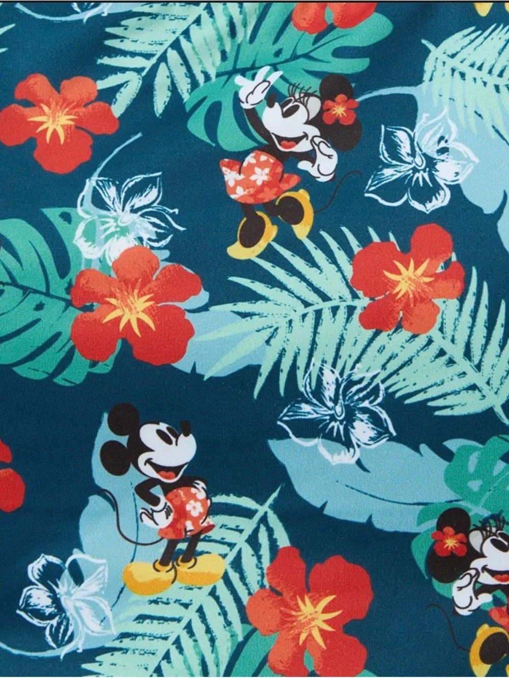 Disney Women’s Swim Suit 2piece , tropical Mickey and Minnie